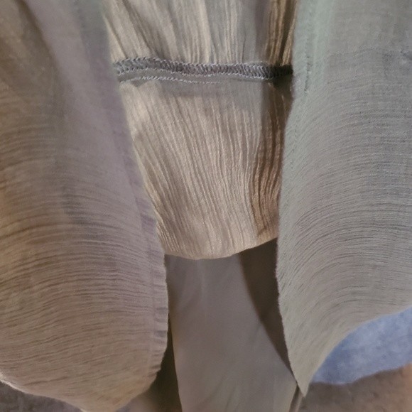 Boho Abercrombie & Fitch Small olive green ruffled dress - Picture 4 of 10